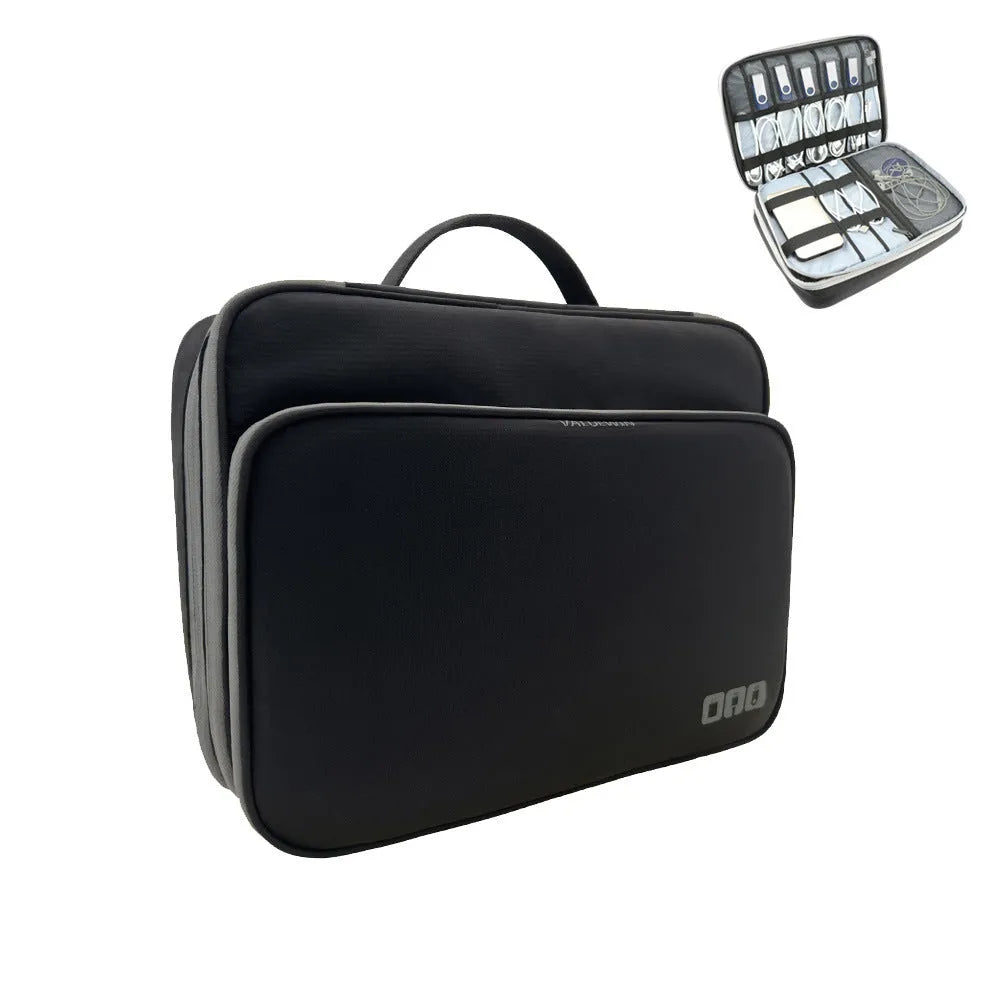 Three-layer travel storage bag with 20L capacity in grey polyester construction