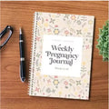 A5 pregnancy weekly diary notebook with organised sections for expectant mothers