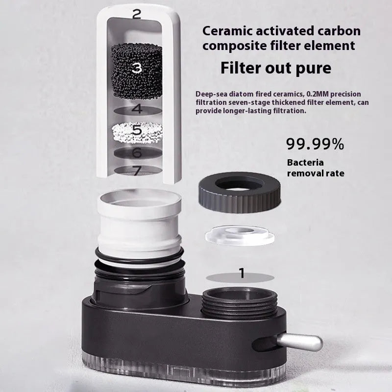 White ABS faucet water purifier for kitchen tap with 2L/Min capacity and chlorine removal
