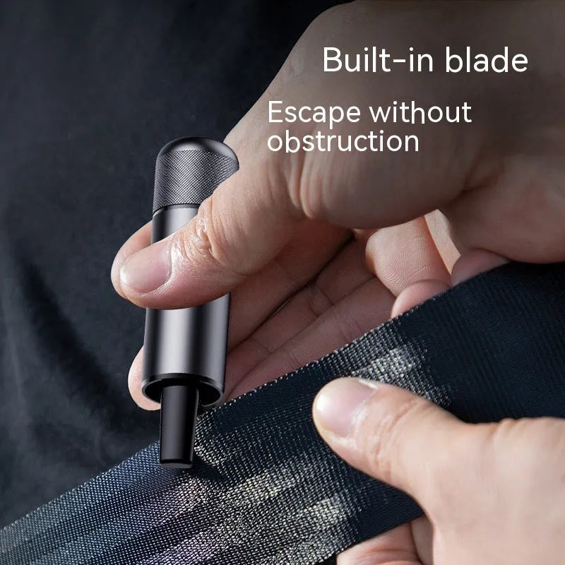 Aluminium alloy car safety hammer with test glass, medium 20mm by 88mm size