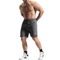 Men's elastic waist sports shorts in army green colour, made from bamboo fibre fabric for summer wear