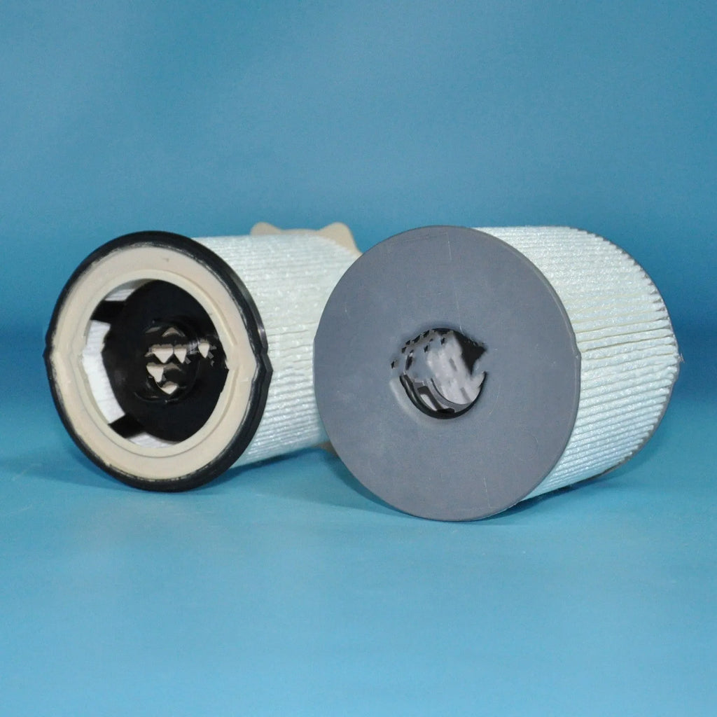 RAM truck fuel filter kit with white housing showing filter element and sealing components