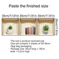 3D vase plant wall sticker, PVC plane wall decal with plants and flowers pattern, 30x45cm 3 sheets