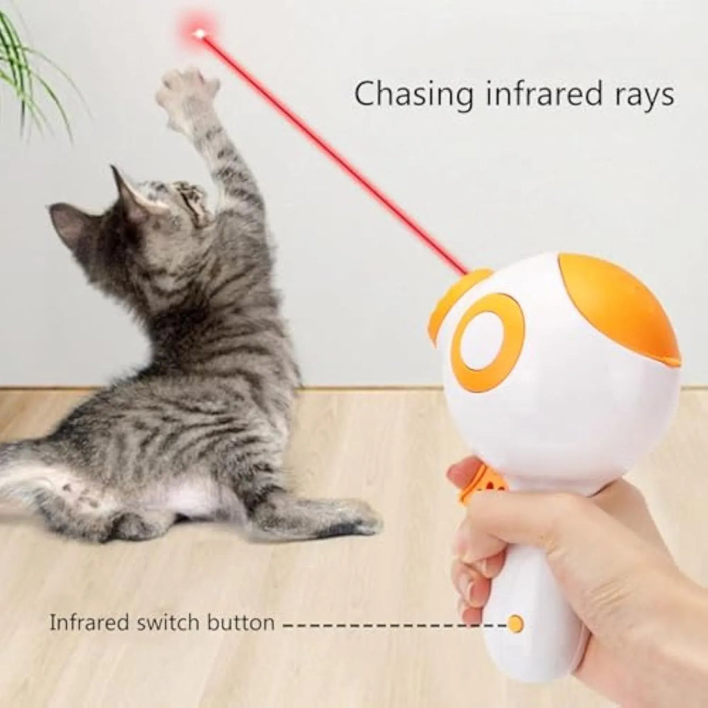 Green treat launchers toy for dogs with remote feeding function, measuring 15.5cm long