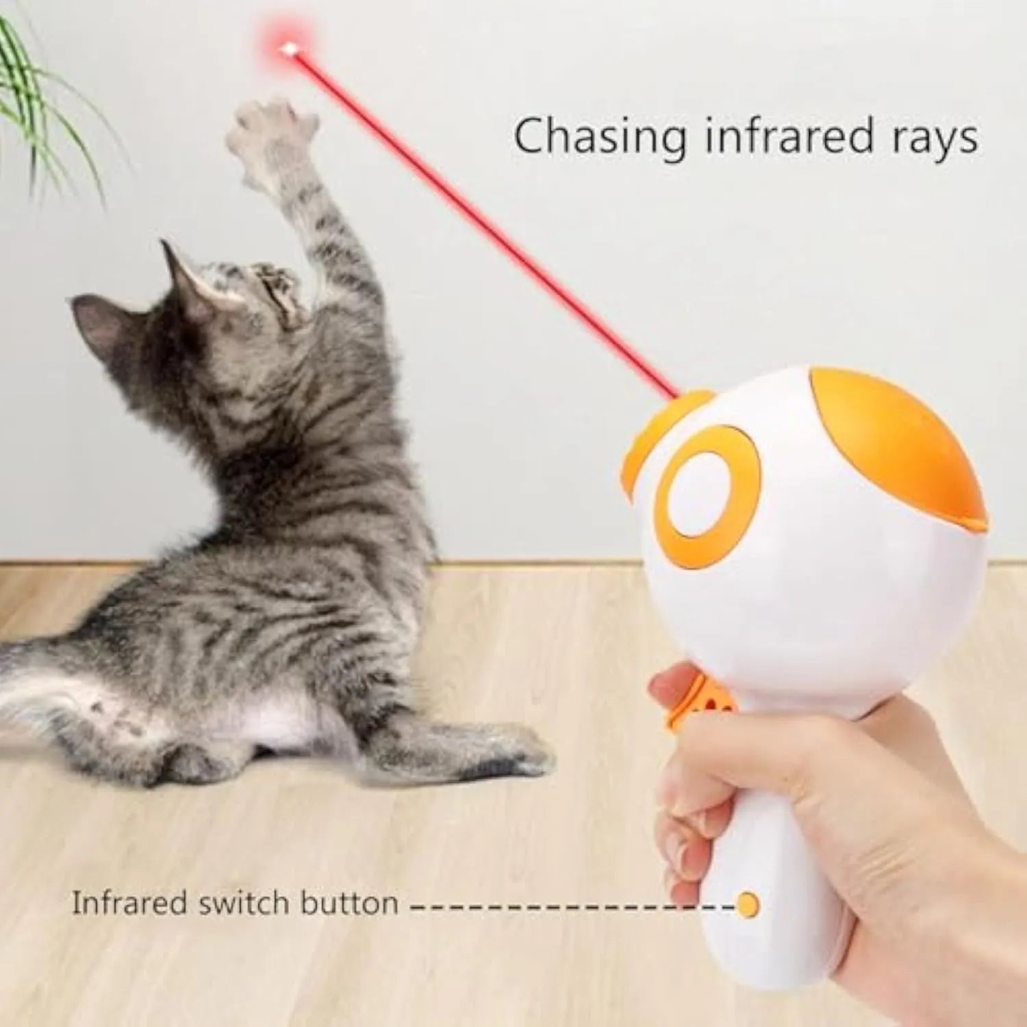 Green treat launchers toy for dogs with remote feeding function, measuring 15.5cm long