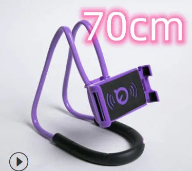White universal phone holder with 360-degree rotation mechanism holding a smartphone