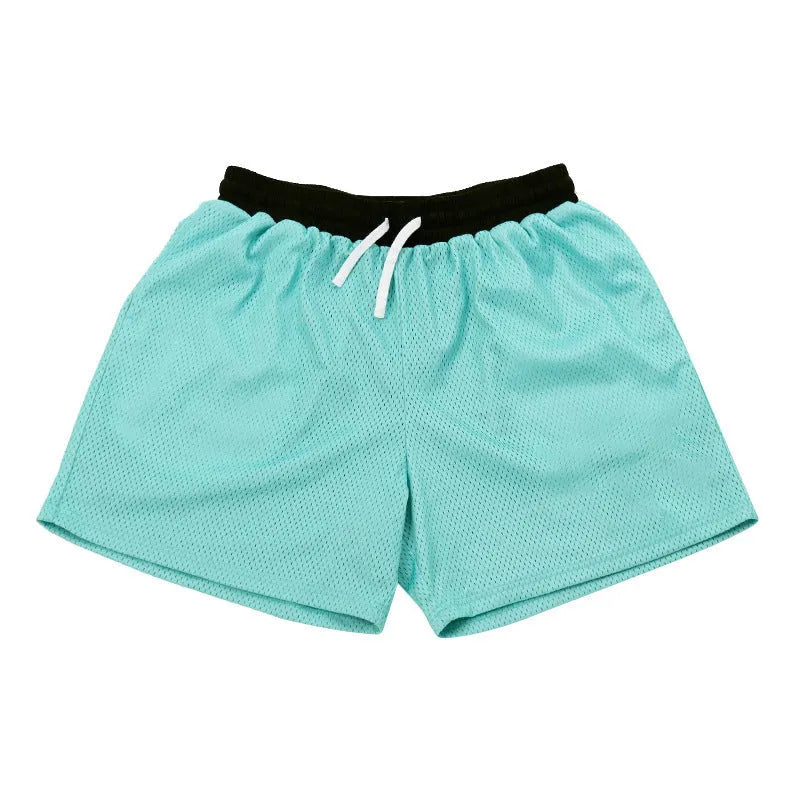 Men's mesh quick-drying shorts in black, featuring a solid colour design and mesh lining for athletic use