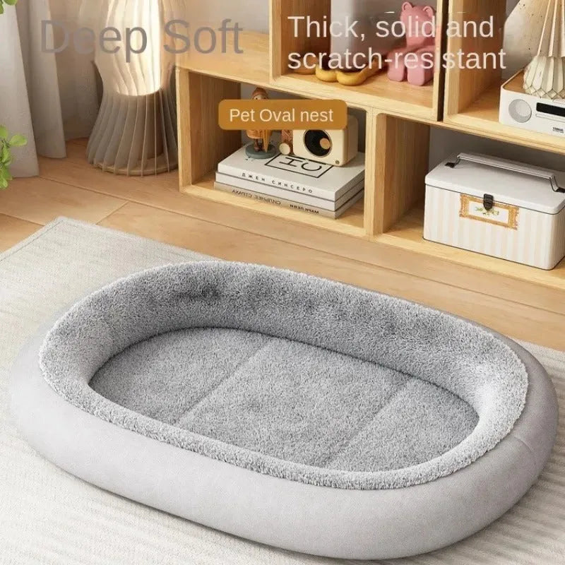 Grey outdoor dog kennel with detachable roof and washable mat for small medium-sized dogs