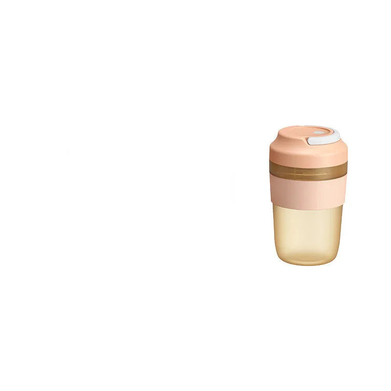 Portable blender juicer cup in green colour with 400ml capacity and stainless steel blades