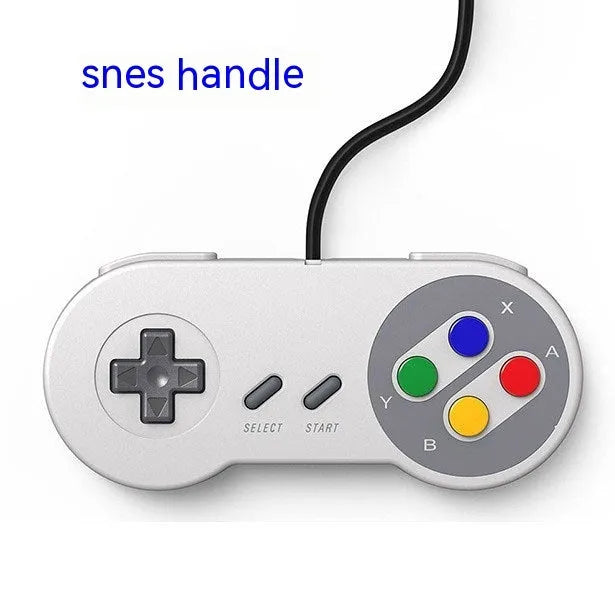 Super ConsoleX wired USB game controller with SNES-style button layout and USB cable