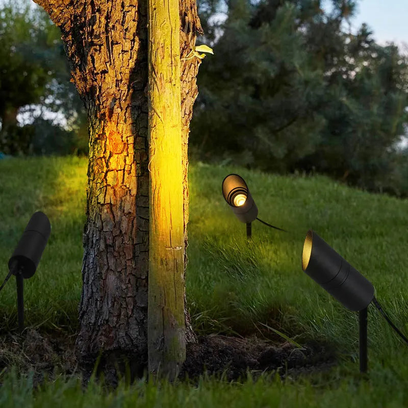 Outdoor aluminium ground lamp with IP65 waterproof rating for garden and courtyard illumination