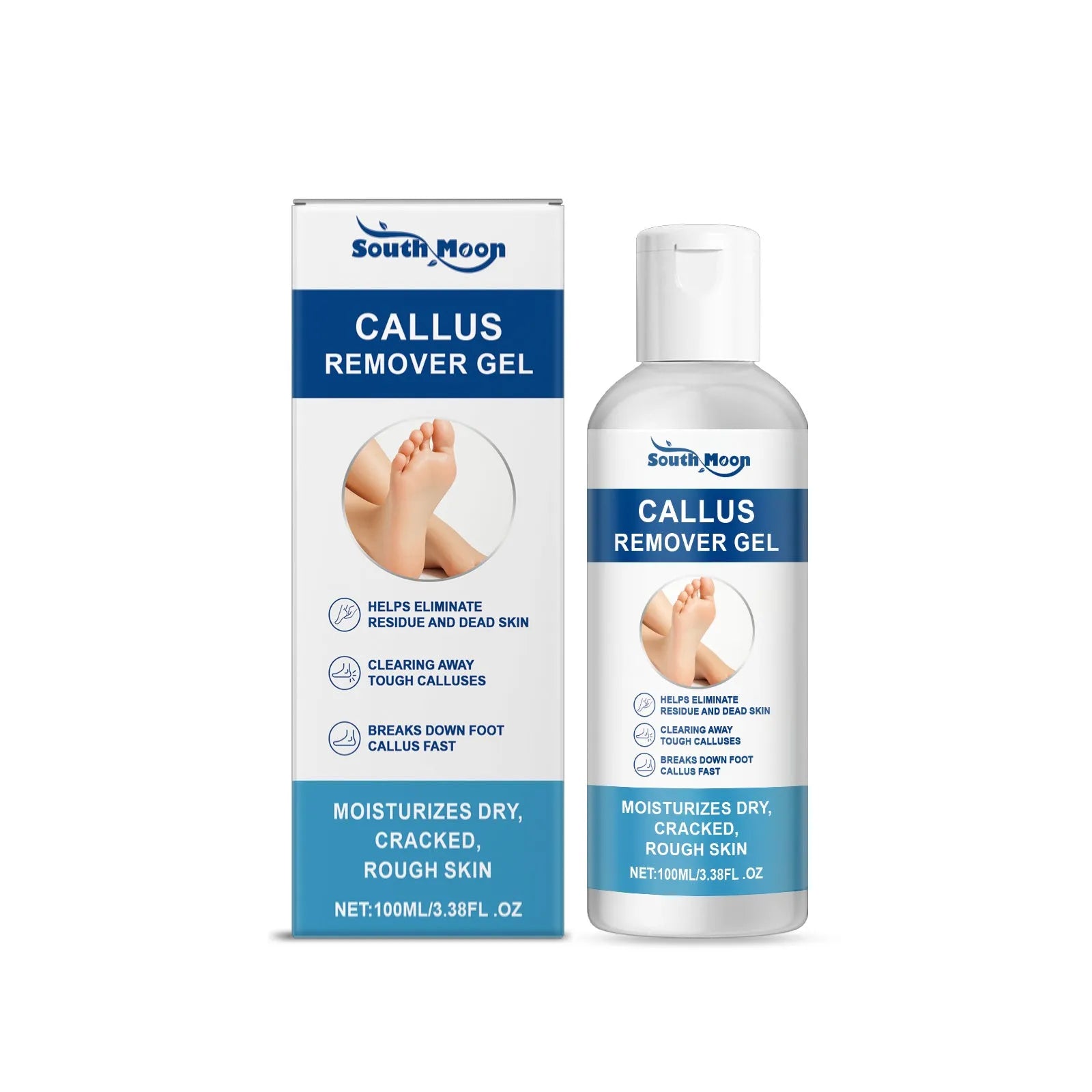 100g callus remover gel bottle with glycerin and tea tree oil for foot care