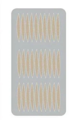 No glue eyelid sticker set in non-woven fabric with three colour classification options