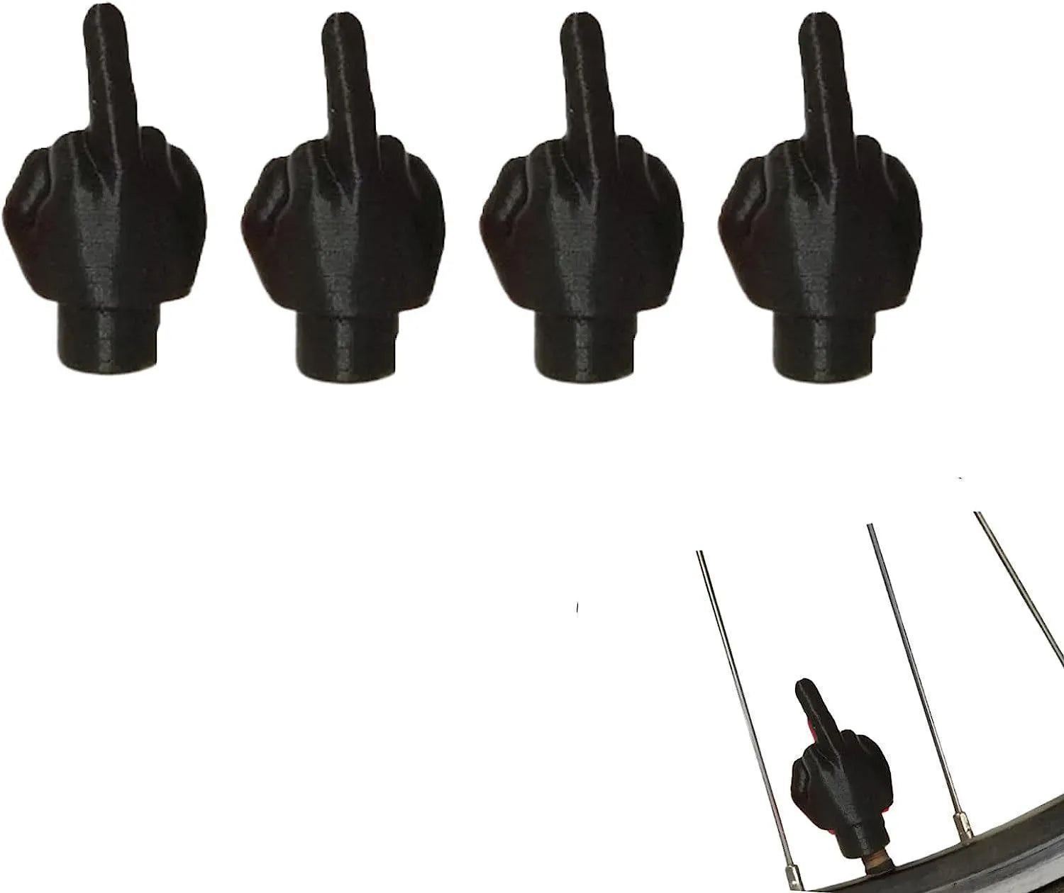 Four black and four skin colour latex tyre valve caps with 11mm diameter for car maintenance