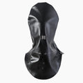 Black leather training mask with adjustable straps showing 50-60cm circumference range