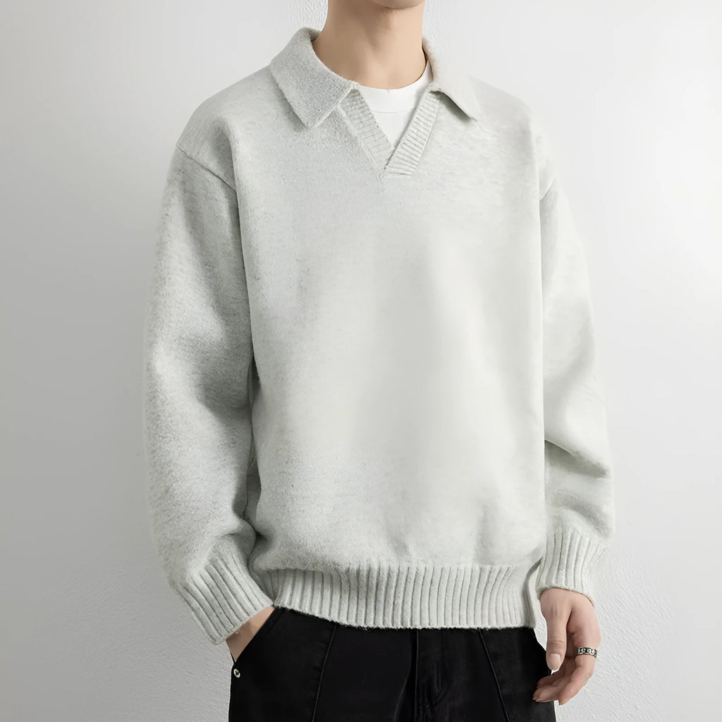 Men's casual cardigan sweater coat, thickening modal rabbit fur pullover, loose fit, three colours, sizes M to 3XL