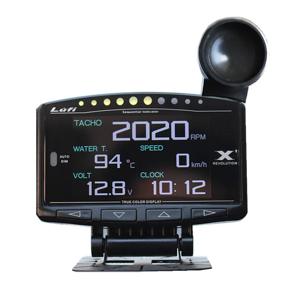 X1 Automotive OBD diagnostic instrument with 10mm metal housing and English interface display