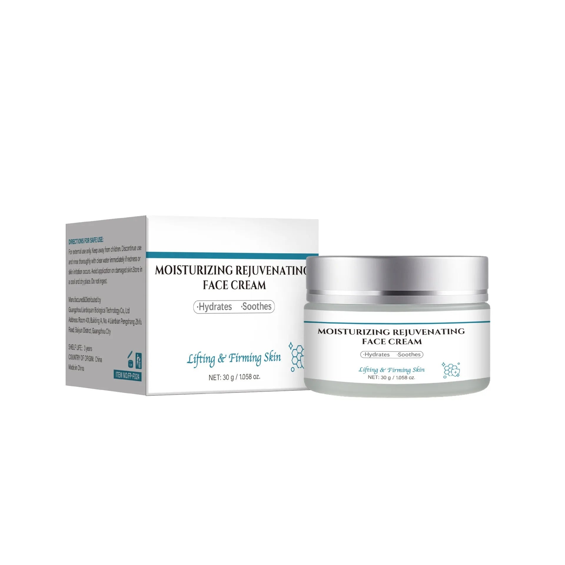 Anti-aging cream in a 30g jar with FP-F024 specification for skincare