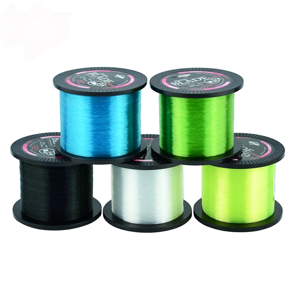 Seaknight1000 M nylon fishing line spool in 1000m length showing available colour options.