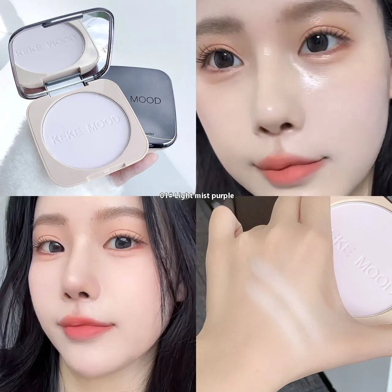 Open compact of oil control pressed face powder showing natural matte finish in pan.