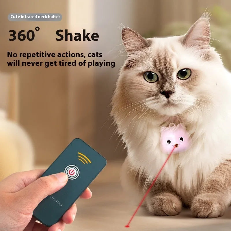 Rechargeable remote control cat collar with infrared halter coil and adjustable strap