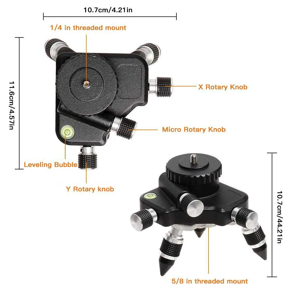 Black aluminium alloy spirit level base accessory YL-30 model with 15cm by 12cm dimensions