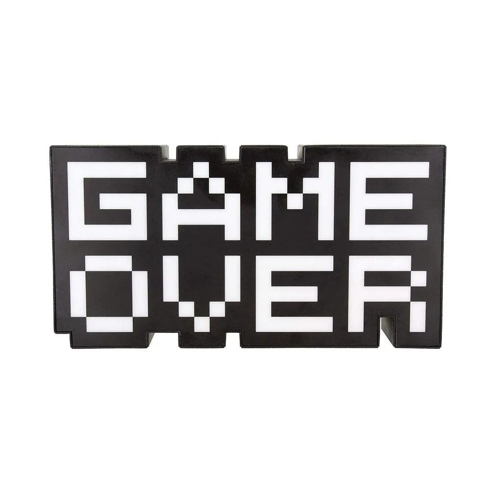 Game Over game atmosphere light with LED, PVC shade, 110V button switch, USB style and Photo Colour option