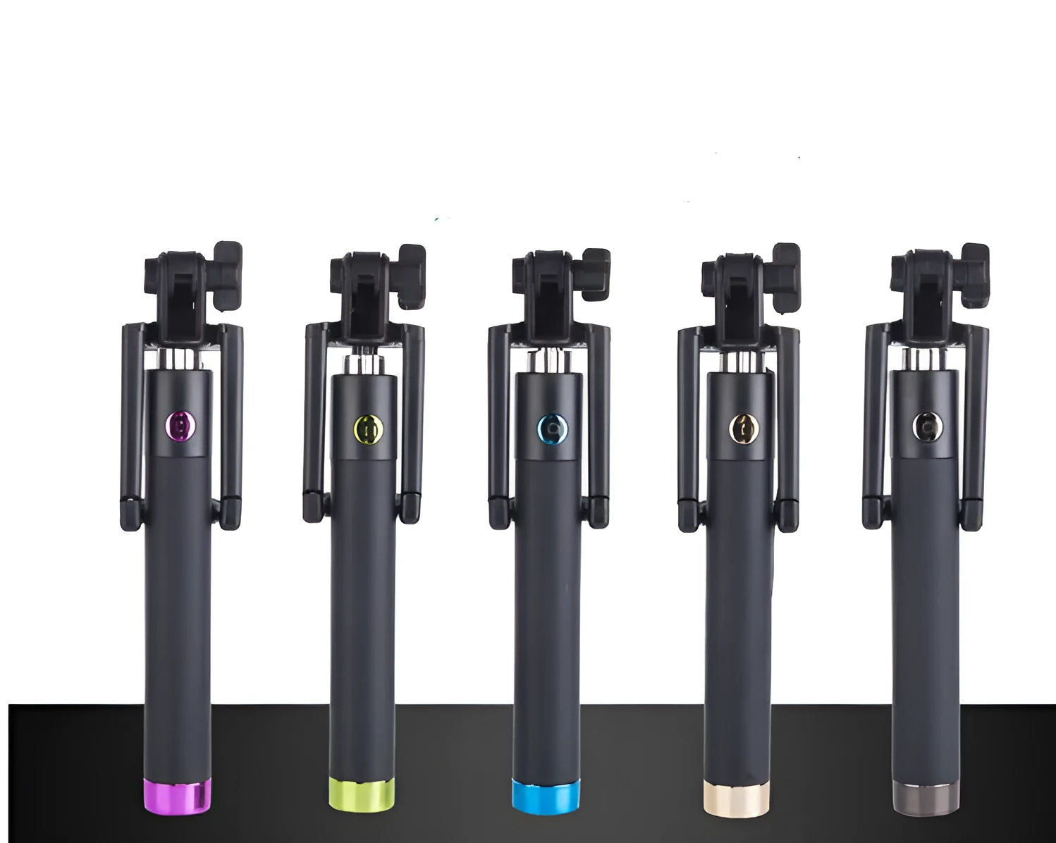 Aluminium alloy telescopic self-timer rod for remote camera control in various colours