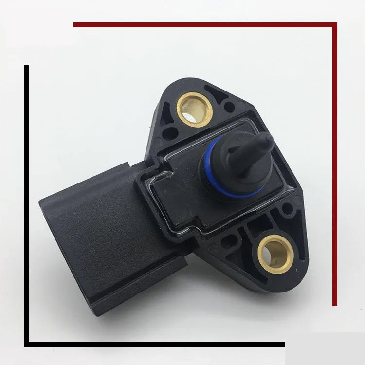 Black intake pressure sensor for Ford and Lincoln vehicles with connection terminals