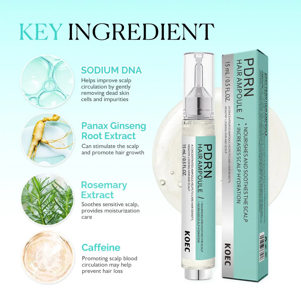 PDRN hair conditioner 15g hair care liquid bottle for daily conditioning and travel use