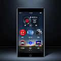 Ruizu H1 black MP3 MP4 player with 4.0-inch touch screen and slim design