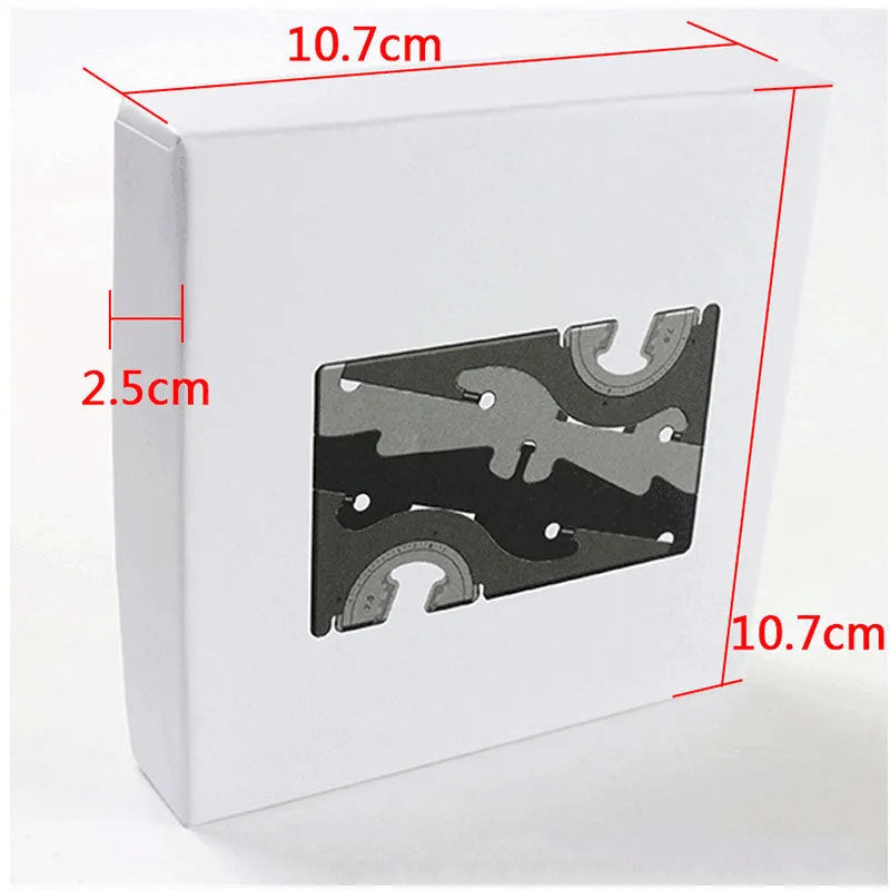 Black card type mobile phone holder on desk, holding smartphone at adjustable angle