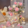 Battery-powered LED rose lights with PV foam construction for indoor holiday decoration in multiple colour options