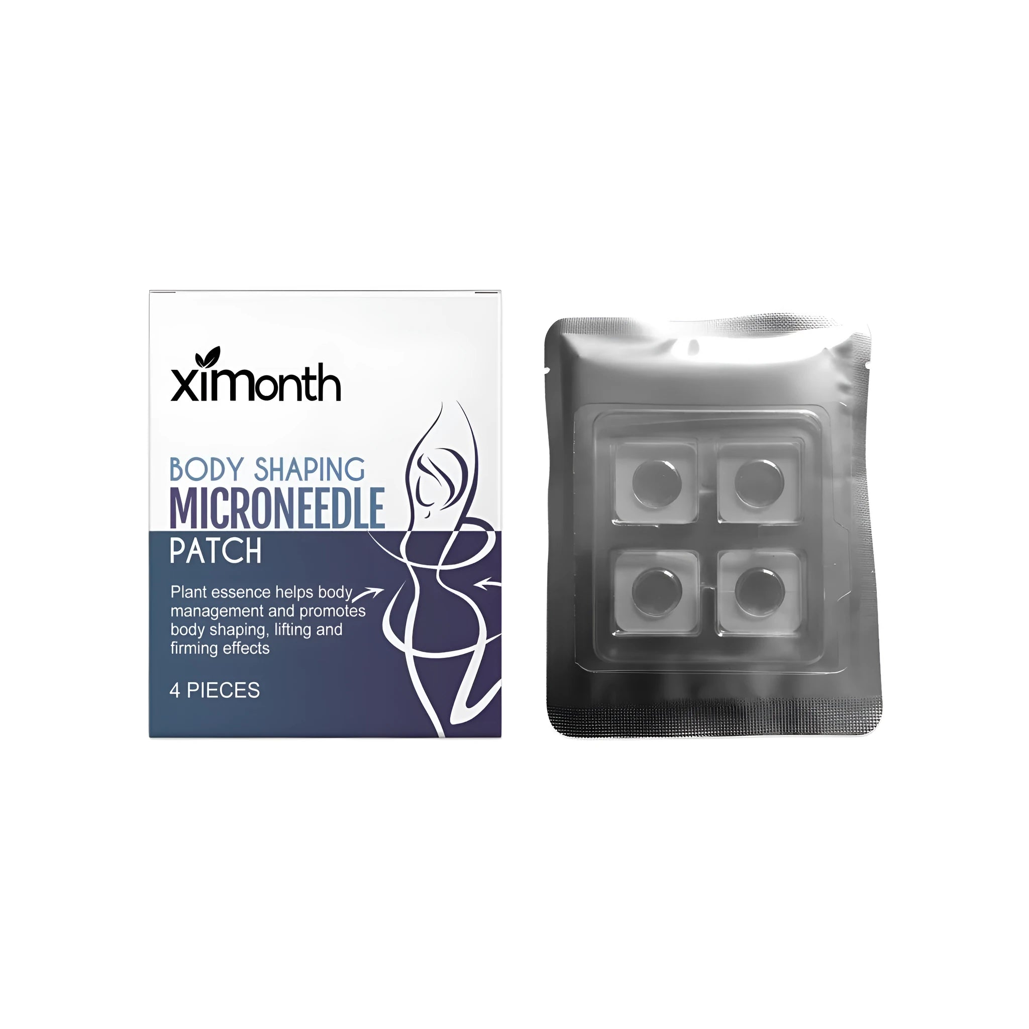 Four body treatment microneedle patches with peptide and botanical ingredients