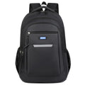 Casual Oxford cloth men's backpack in grey, shown from a side angle.
