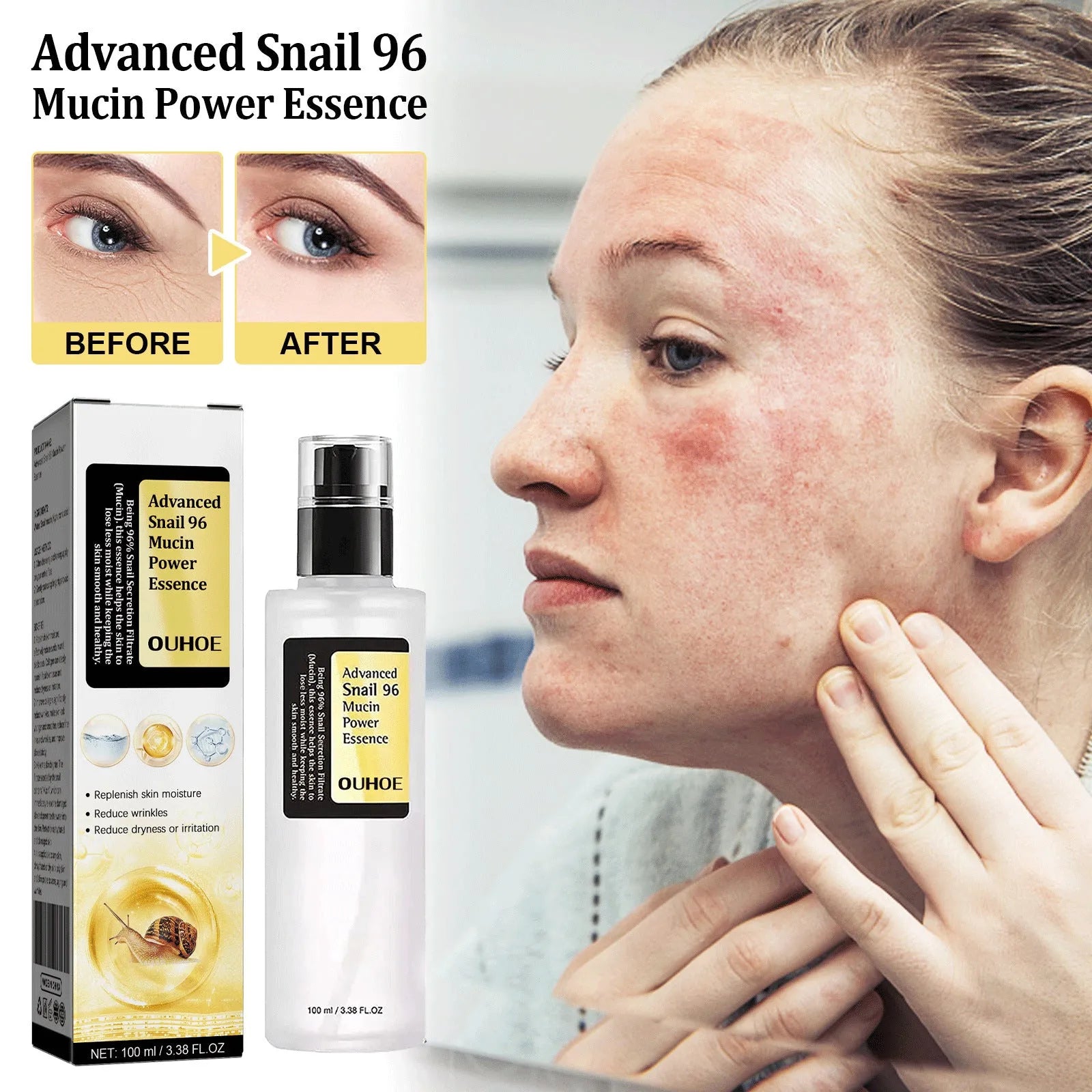Snail Serum Collagen Facial Serum Original 100ml bottle with hydrating and brightening properties