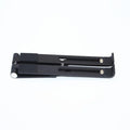 Aluminium notebook stand for laptop computers in black colour on desk