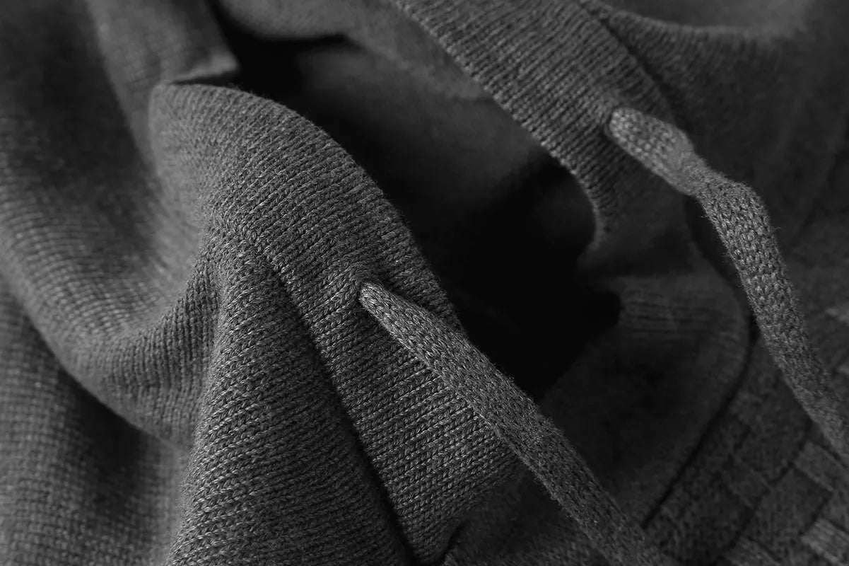 Men's heavyweight cotton blend hooded sweatshirt with front pocket in multiple colours.