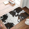 Household Fashion flannel floor mat in coastal starfish print, 60x90cm size, on wooden floor