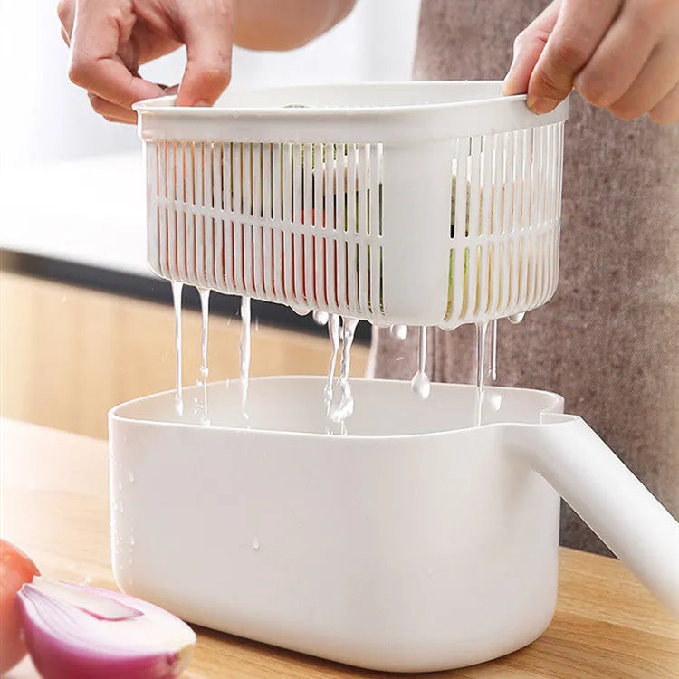 Nordic style multifunctional vegetable cutter with stainless steel blades in blue colour