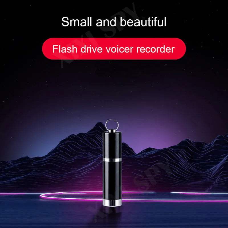 Black Amoi A1 metal voice recorder with headset shown alongside capacity options 4GB 8GB 16GB 32GB
