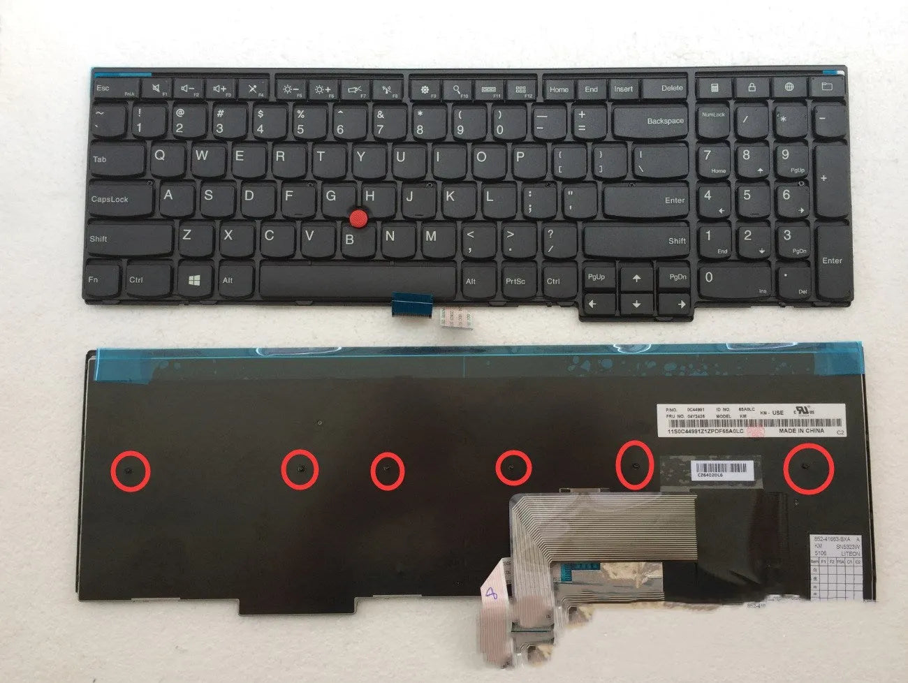 Black Lenovo ThinkPad E531 replacement laptop keyboard with USB connector
