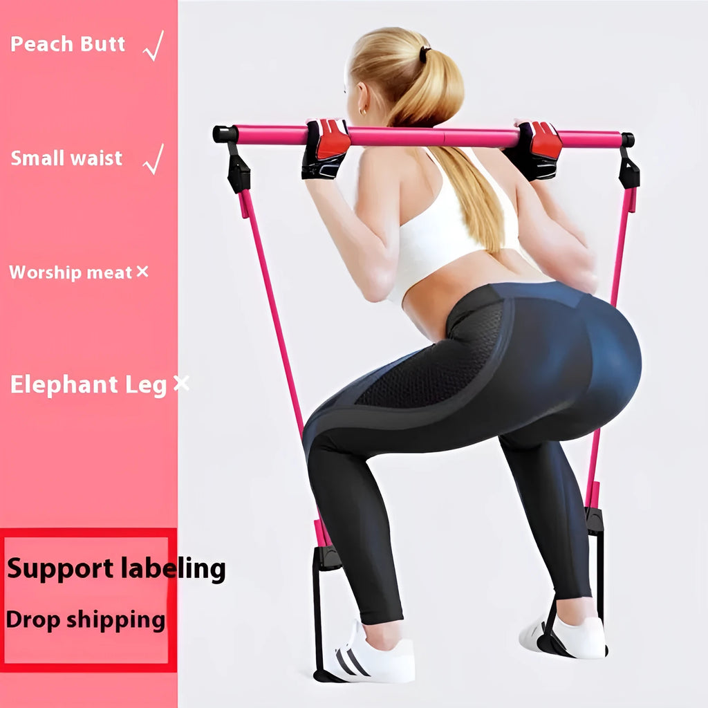 Adjustable fitness hip training pulling rope in choice of four colours with bubble bag packaging