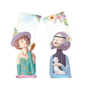 Handmade diamond painting note clip on desktop, 19cm x 11cm frameless design with decorative picture