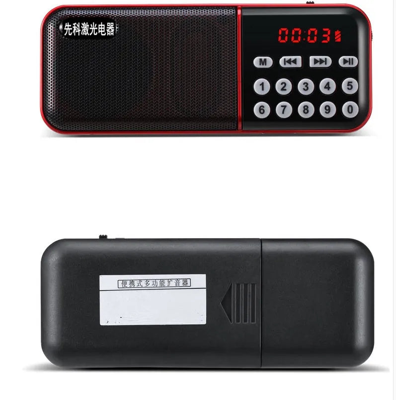 Black portable Walkman radio, plastic body, 120 x 32 x 47mm compact handheld radio
