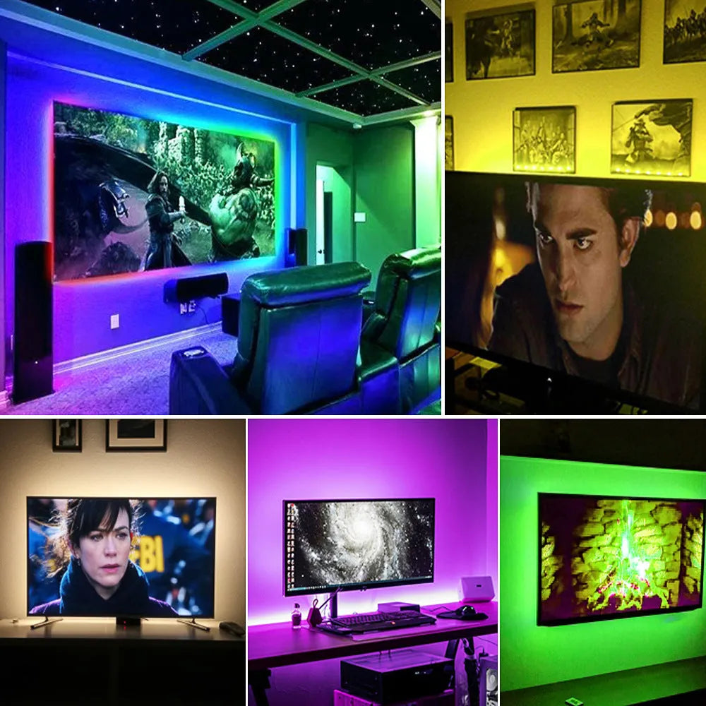 Flexible LED decorative lighting strip with 30 beads per metre, adhesive backing, bendable for uneven surfaces
