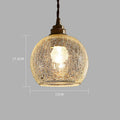 Copper and glass ball chandelier with 17.5cm diameter shade and electroplated finish