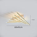 Modern ceramic ceiling lamp with six LED heads in wave style design for living rooms