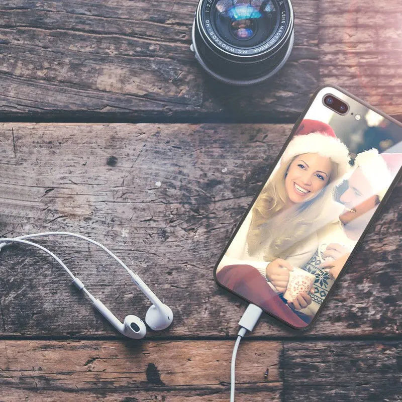 iPhone case with raised bumper edge protecting camera and screen, showing precise port cutouts and thin 0.8mm profile