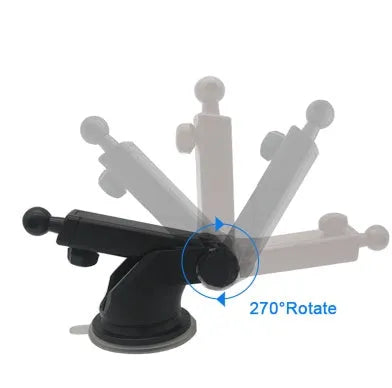 Universal telescopic car navigation bracket with adjustable arm and 360-degree rotation for phone mounting